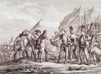 Guerra Revolucionária Americana: rendição do General Burgoyne em Saratoga