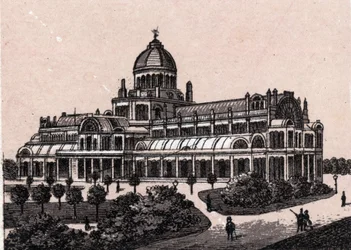 Amsterdão, Holanda: vista do Palácio do Povo. em "O mundo ilustra 168 vistas" Sem data (final do século XIX)