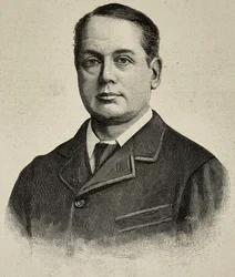 Archibald Philip Primrose, 5.º Conde de Rosebery (1847-1929), político britânico, gravura a partir de uma fotografia de J Jerrard de L
