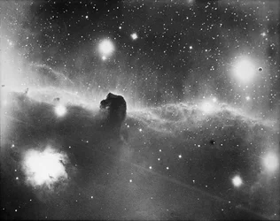Lâmina de vidro astronómica da Nebulosa de Zeta Orionis (negativo de vidro)