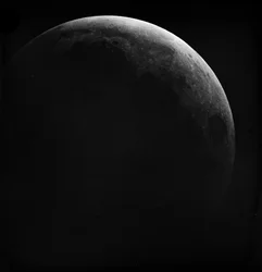Lâmina de vidro astronómica do eclipse lunar da Lua (1910)