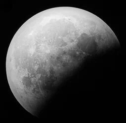 Lâmina de vidro astronómica do eclipse lunar da Lua (1910)