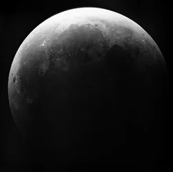Lâmina de vidro astronómica do eclipse lunar da Lua (1910)