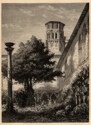 Convento Agostiniano (Toulouse) - Le cloitre des Augustins à Toulouse - gravura em "PATRIE" - DESCRIÇÃO PINTURAQUIREQUE DE LA FRANCE EN 6 VOLUES BY LUCIEN HUARD - final do século XIX