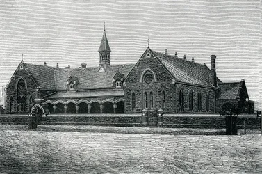 Austrália: Uma escola pública de Adelaide, c.1885 (gravura)