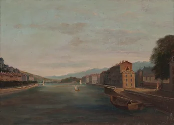Margens do Isère em Grenoble 1864 (óleo sobre tela)