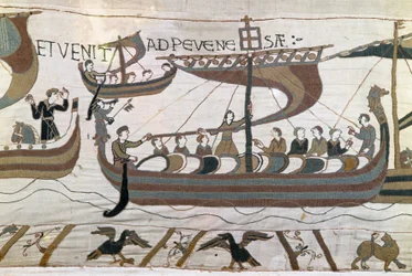 Tapeçaria Bayeux ou bordado Queen Matilda