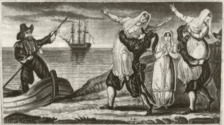 "Faz o pirata holandês e a sua tripulação transportar à força freiras de um convento espanhol".