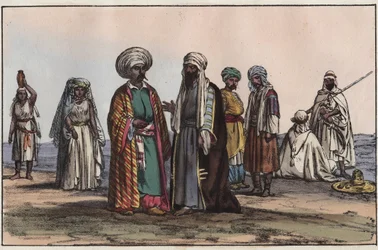 Beduínos - gravura de «Usi e Costumi di Tutti i Popoli dell