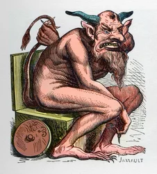 Belphegor, ilustração do «Dicionário Infernal» de Jacques Albin Simon Collin de Plancy