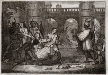 Bíblia de Royaumont, Velho Testamento: Jeremias profeta. O santo profeta e o poço. Ilustração de 1811.