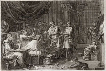 Bíblia de Royaumont, Velho Testamento: Judas Machabee. Judas Machabee (Maccabee, Macabee) sucedeu seu pai Matathias (Mathathias, Mattathias) na conduta do exército, e apoiou todo o povo judeu contra a opressão dos Seleucidas. Illustra