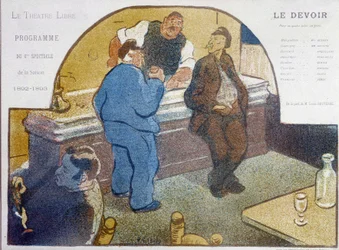 Café de Paris: zinco - desenho, final do século XIX, Carnavalet.