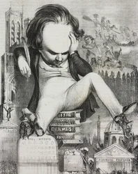 Caricatura de Victor Hugo (1802-1885)