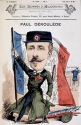 Desenho animado de Paul Déleède (1846-1914), escritor e político francês. Em "Os Homens de Hoje".