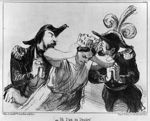 Desenho animado sobre a campanha para as primeiras eleições presidenciais de dezembro de 1848.