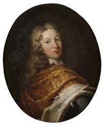 Charles III Guillaume de Bade Durlach - Retrato do Marquês Charles III William de Baden-Durlach (1679-1738), Anônimo . Óleo sobre tela