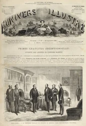 Chateau de Saint-Cloud Napoleon III recebendo Juan Prim (general espanhol e estadista) (Juan Prim