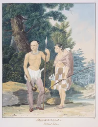 Chefe dos índios Pal-lo-to-path ou Flathead, c.1843-50 (aguarela)