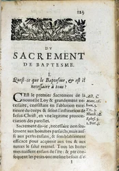 A religião cristã: página interior do livro "O Grande Catecismo". Obra de Pierre Canisius (século XVII)