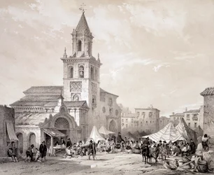Igreja da Feria em Sevilha, "Espanha Artística e Monumental de lugares e monumentos famosos da Espanha" por Don Genaro Perez de Villa