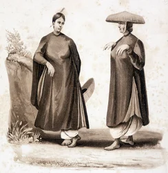 Mulheres coinchinenses. Vietname v. 1850.
