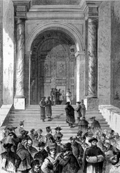 Conclave no qual o Papa Leão XIII. 1878 foi eleito.