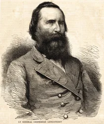 General Confederado James Longstreet (1821 - 1904).