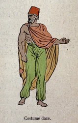 Roupa para um homem que vive em Dacie (Dace).