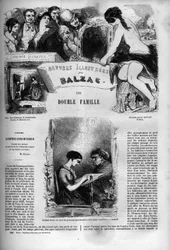 Capa para o romance "Uma dupla família".