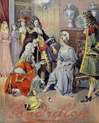 Capa de "Cinderela", conto de Perrault (ensaio de sapatos).