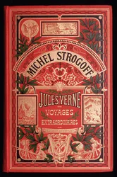 Capa do livro de Júlio Verne "Michel Strogoff", Ed. Hetzel