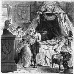 Morte de Napoleão II, filho de Napoleão I, Duque de Reichstadt (1811-1832).