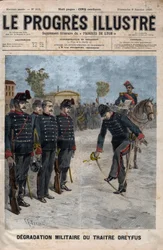 Degradação de Alfred Dreyfus - Caso Dreyfus: A degradação de Alfred Dreyfus no pátio da Escola Militar, Paris, 5 de Janeiro de 1895 - Gravação em "O ilustre progresso" de 1895 -