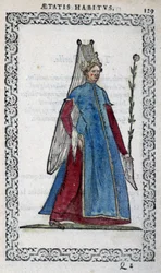 Demoiselle de Turk - em "Habits et effigies" de Jean Sulperius