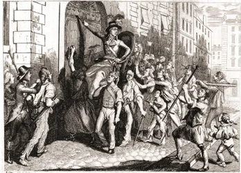 Destruição dos edifícios de Lyon durante a Revolução Francesa.