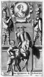 Dom Quixote de Cervantes. Frontispício da edição de Amberes