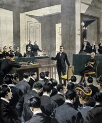 Caso Dreyfus: testemunho do tenente-coronel Georges Picquart (1854-1914) no julgamento do escritor Emile Zola (seguindo a carta J