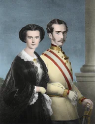 Imperador Francisco José I da Áustria (Francisco José de Habsburgo) e imperatriz Isabel da Áustria (Sissi) - Retrato de Francisco José I da Áustria