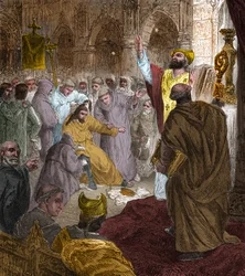 Fim da dinastia Merovingiana, 751: deposição do rei Childeric III (714-754) por Pepin the Brief (714-768).