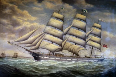Pintura anônima "Elize Youlton" do século XIX. Saint Malo, museu da cidade