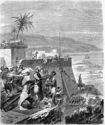 Episódio da conquete da Argélia em 1832 - Taken of Bone, 21 de março
