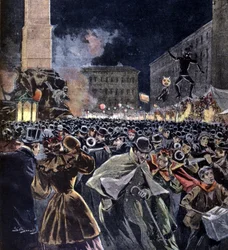 Festa de Befana na época da Epifania em Roma. 1895.