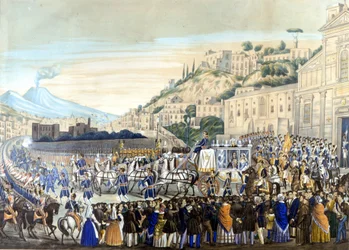 Fernão II (1467 - 1496) e Marie Therese na Basílica de Piedigrotta