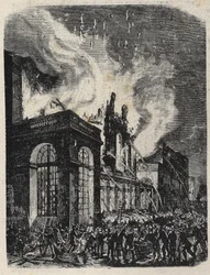 Incêndio da Opera de la rue Lepelletier (Le Peletier) em Paris, em 28 de outubro