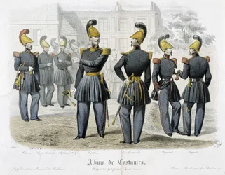 Bombeiros de uniforme - Em "Álbum de trajes"