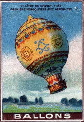 Primeiro voo de balão com aeronauta
