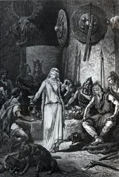 Fundação de Marselha, 600 a.C.: no dia da chegada dos marinheiros gregos, o chefe dos Nams organiza uma refeição durante a qual a sua filha Gyptis (ou Petta) deve escolher o marido, oferecendo-lhe uma taça. Os gregos foram convidados a participar no