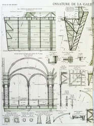 Moldura da galeria no primeiro andar da Torre Eiffel - desenho industrial