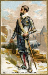 François de Guise (1519 - 1563). Cromolitografia do século XIX.